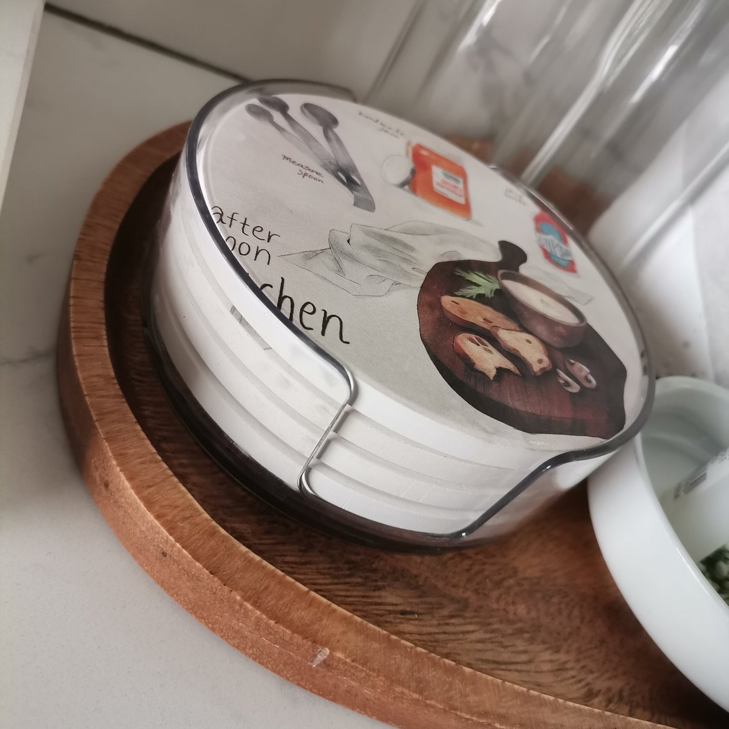 4-IN-1 White Artistic Coasters