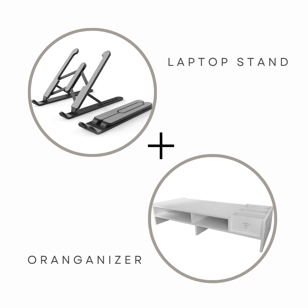 2-IN-1 Laptop Stand And Organizer.