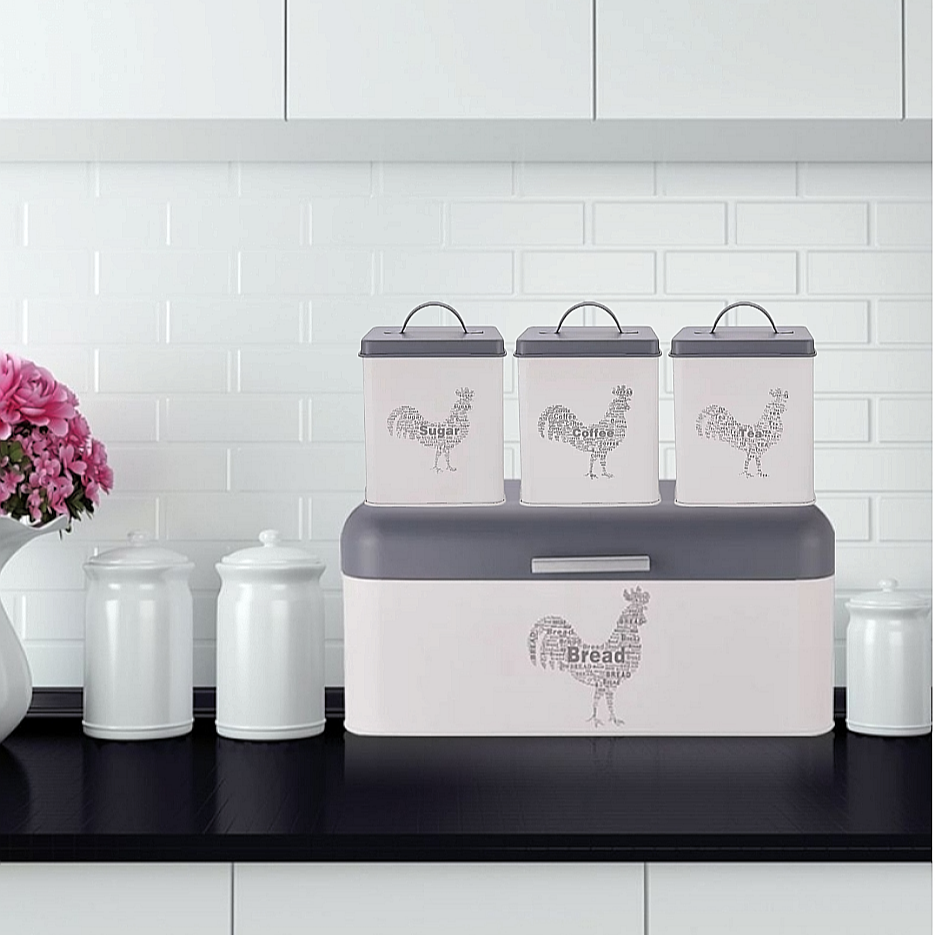 Rooster Bread Bin 4-IN-1 Set